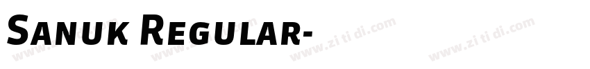 Sanuk Regular字体转换
